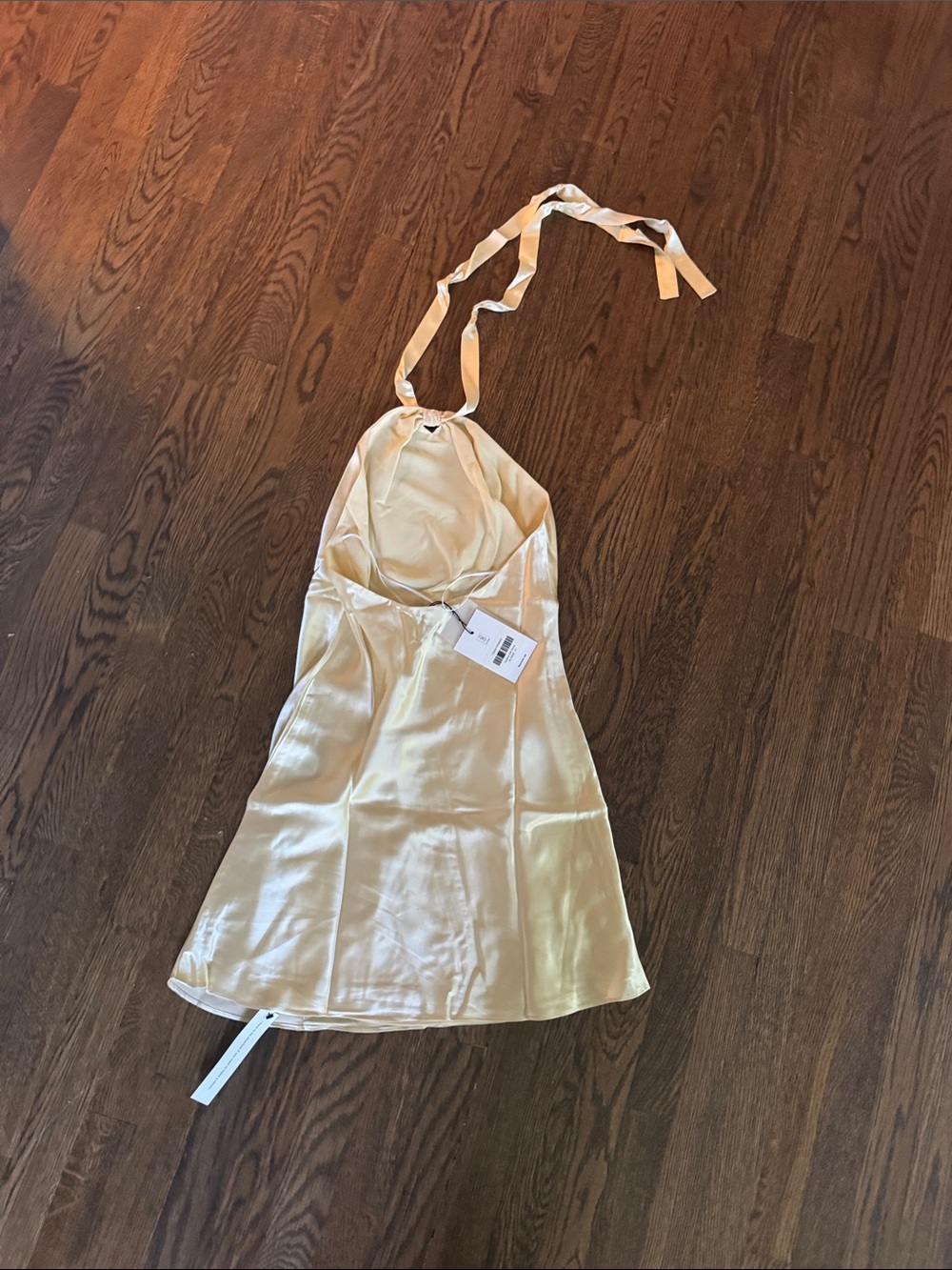 Reformation Opaline Silk Dress Yellow - Size S